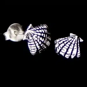 Sterling silver shell earrings