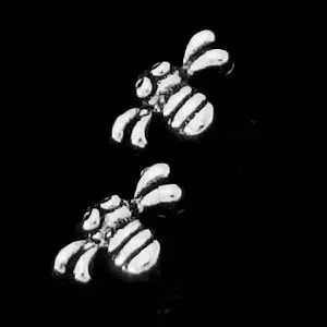 Sterling silver bee earrings