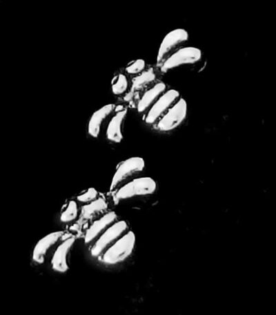 Sterling silver bee earrings