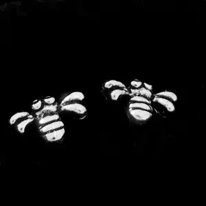 Sterling silver bee earrings