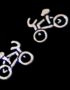 Silver bike earrings