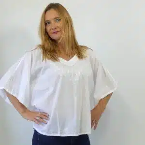 Loose white top