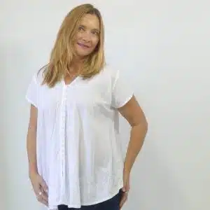 Loose white top