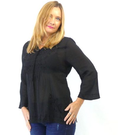 Black Boho top