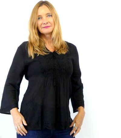 Black Boho top