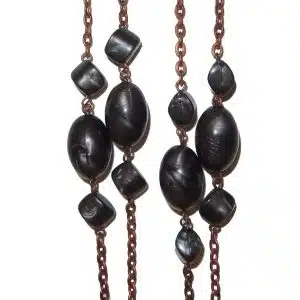 Double long bead necklace