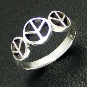 Sterling silver peace ring