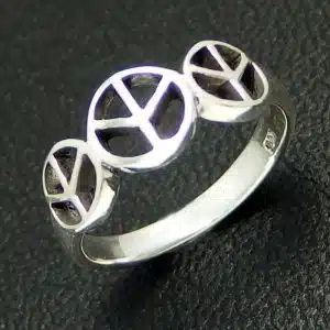 Sterling silver peace ring