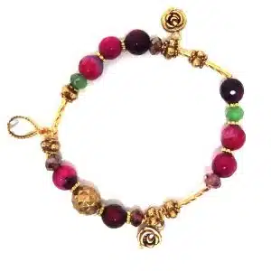 Rose fuchsia Stone Bracelets