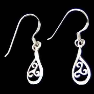 Silver Celtic earrings