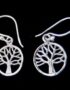 Silver tree life earrings