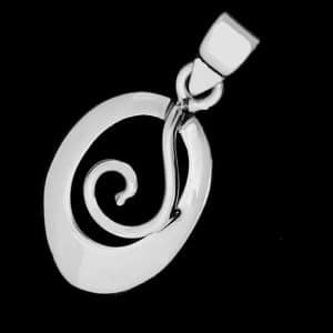 Silver spiral necklace