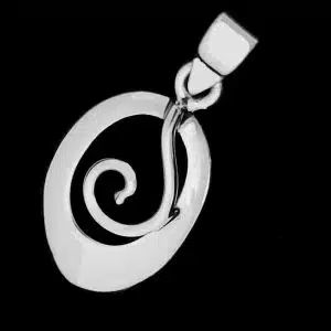 Silver spiral necklace