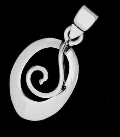 Silver spiral necklace