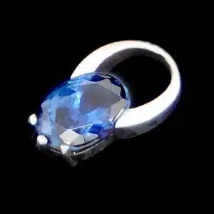 Sapphire cubic zirconia necklace