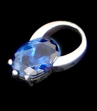 Sapphire cubic zirconia necklace