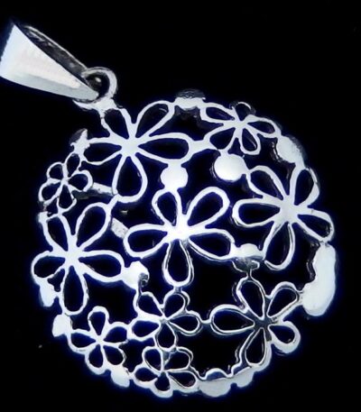 Silver flowers necklace