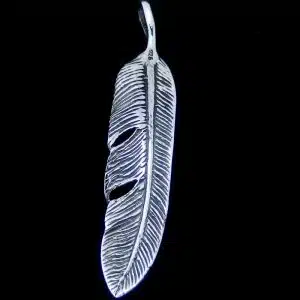 Sterling silver feather necklace