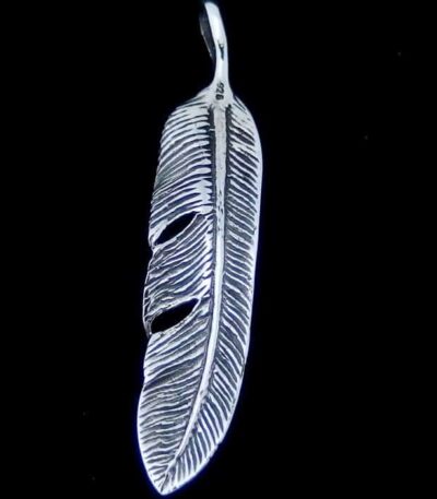 Sterling silver feather necklace