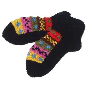 hand knitted wool slipper