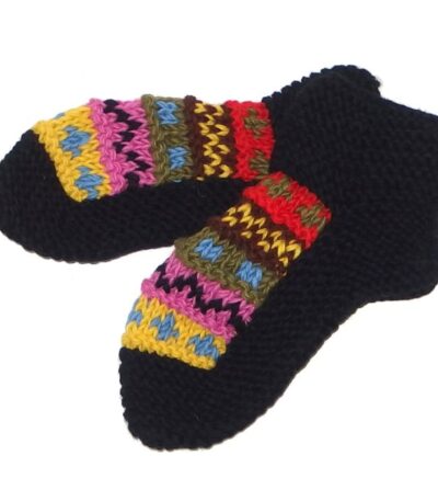 hand knitted wool slipper