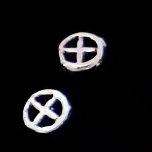 Silver X earrings