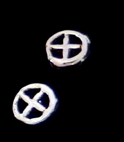 Silver X earrings
