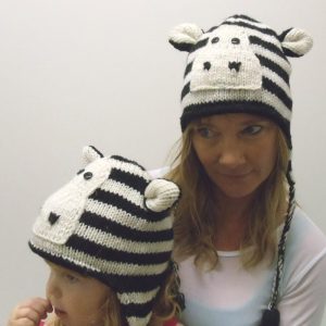 Wool Zebra Hat-black-white