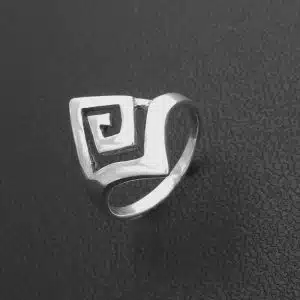 Sterling silver spiral ring