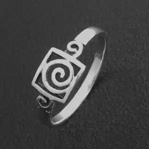 Silver Spiral Girls Ring