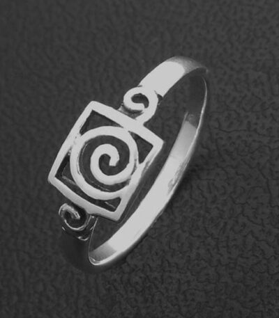 Silver Spiral Girls Ring