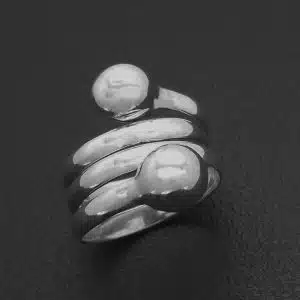 Silver Chunky bobble ring NZ