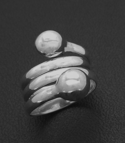 Silver Chunky bobble ring NZ