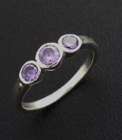 Amethyst CZ ring