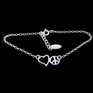 Sterling silver charm bracelet