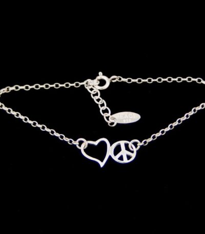 Sterling silver charm bracelet
