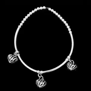 Heart charms bracelet