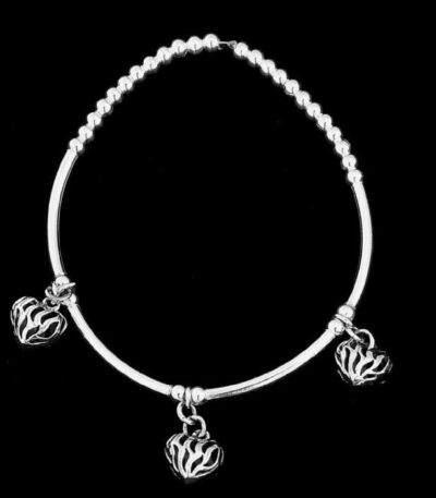 Heart charms bracelet
