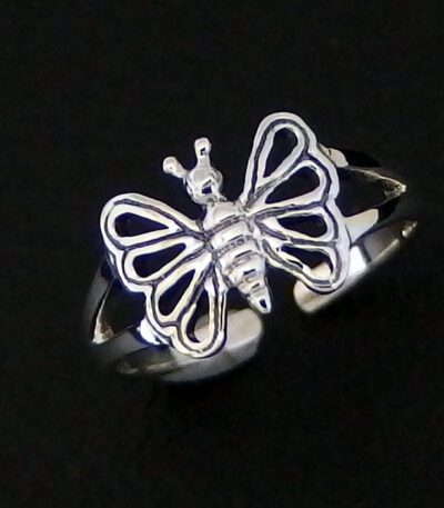 Silver- Butterfly-Toe-Ring
