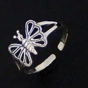 Silver- Butterfly-Toe-Ring