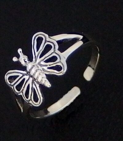 Silver- Butterfly-Toe-Ring
