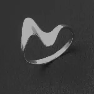 Silver Heart beat Ring