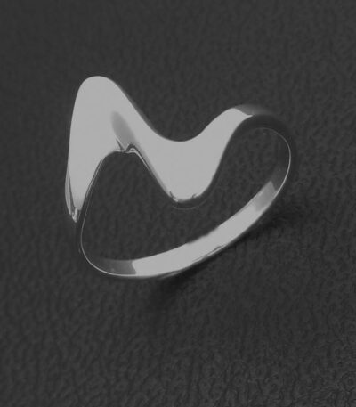 Silver Heart beat Ring