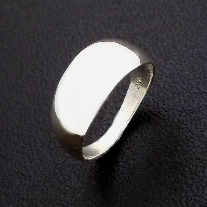 Silver Plain Tapered Ring Sterling Silver Band Ring
