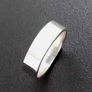 Silver Mens Band Ring