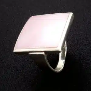 Square Shell Silver Ring
