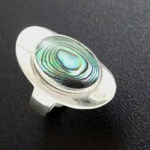 Sterling silver abalone ring