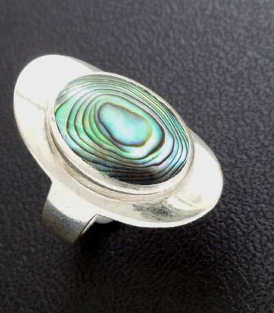 Sterling silver abalone ring