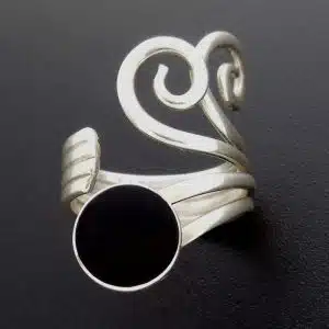Spiral silver ring NZ