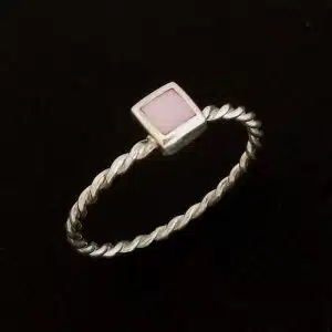 Square Shell Girls Ring